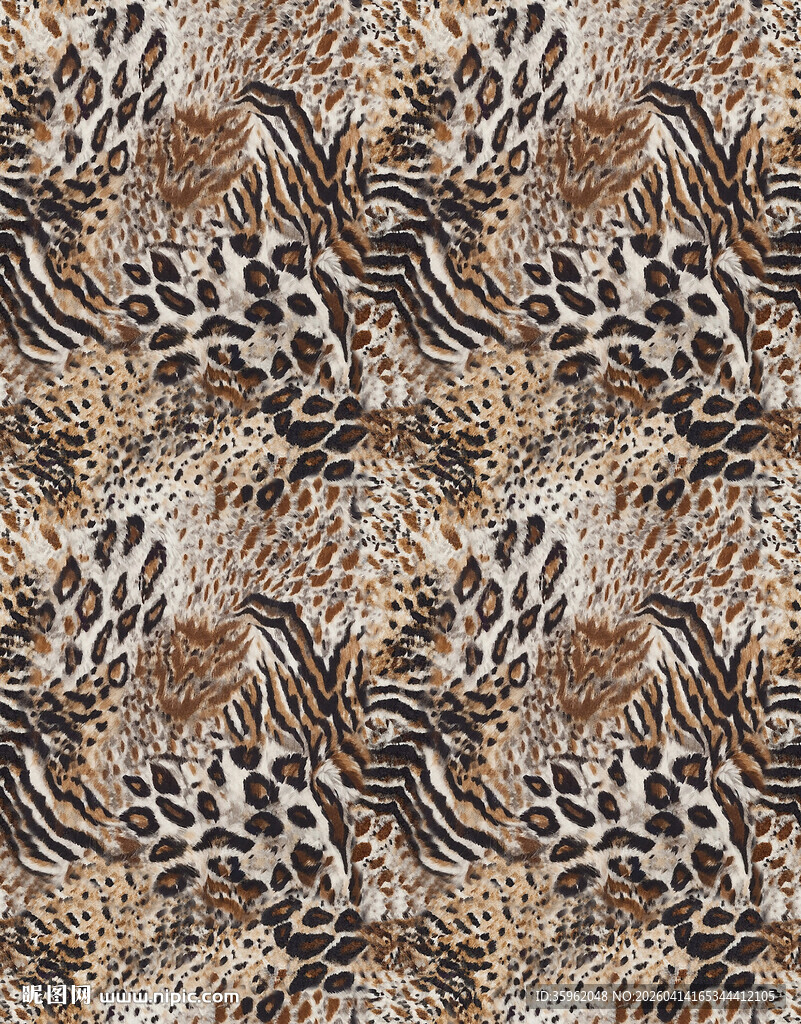 豹纹图案布料纹理