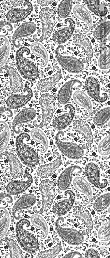 简约佩斯利花纹图案设计