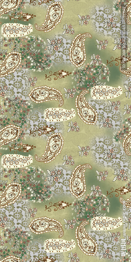 复古风花卉图案纹理背景