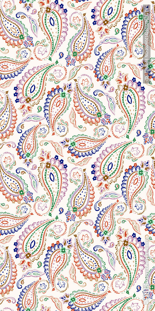 多彩花卉几何图案纹理