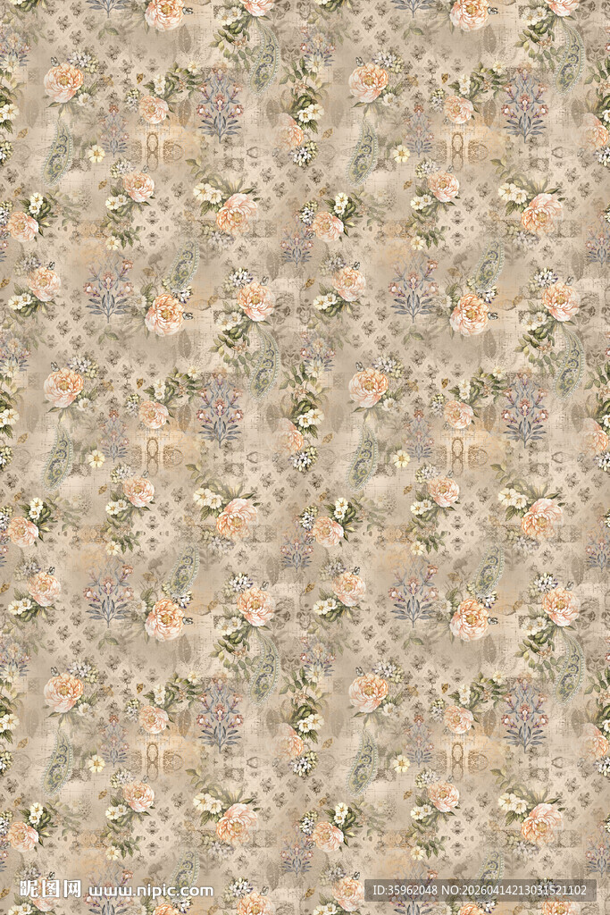 复古几何图案纹理背景