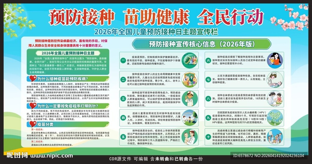 2026预防接种日宣传栏