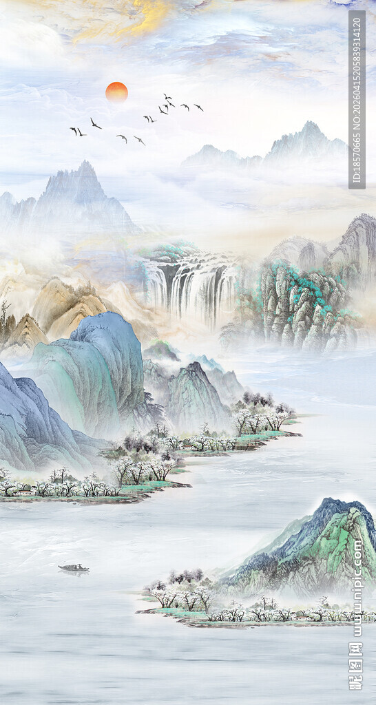 水墨山水意境图