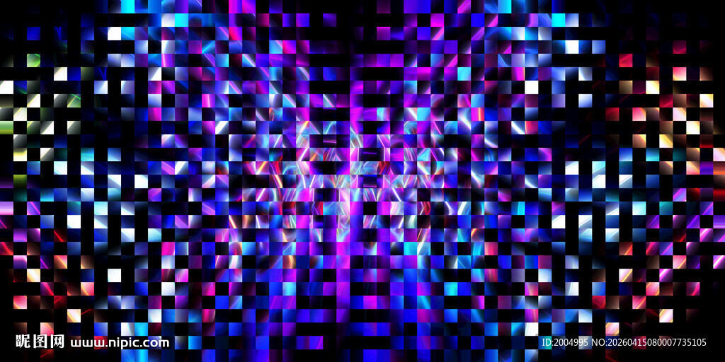 炫彩ktv酒吧方格炫酷装饰画