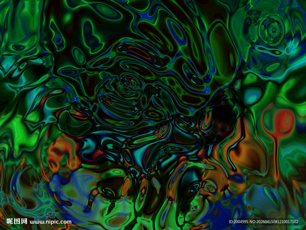 奇幻抽象流体艺术图案