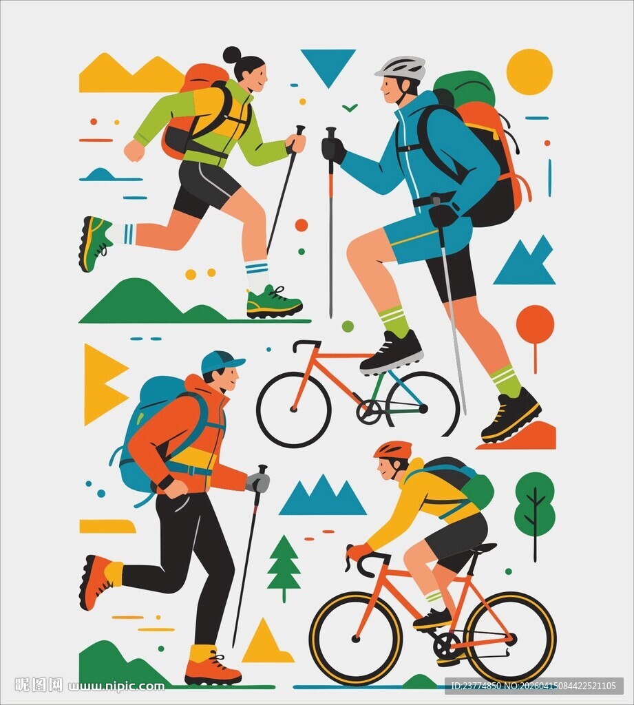 户外运动者的活力瞬间