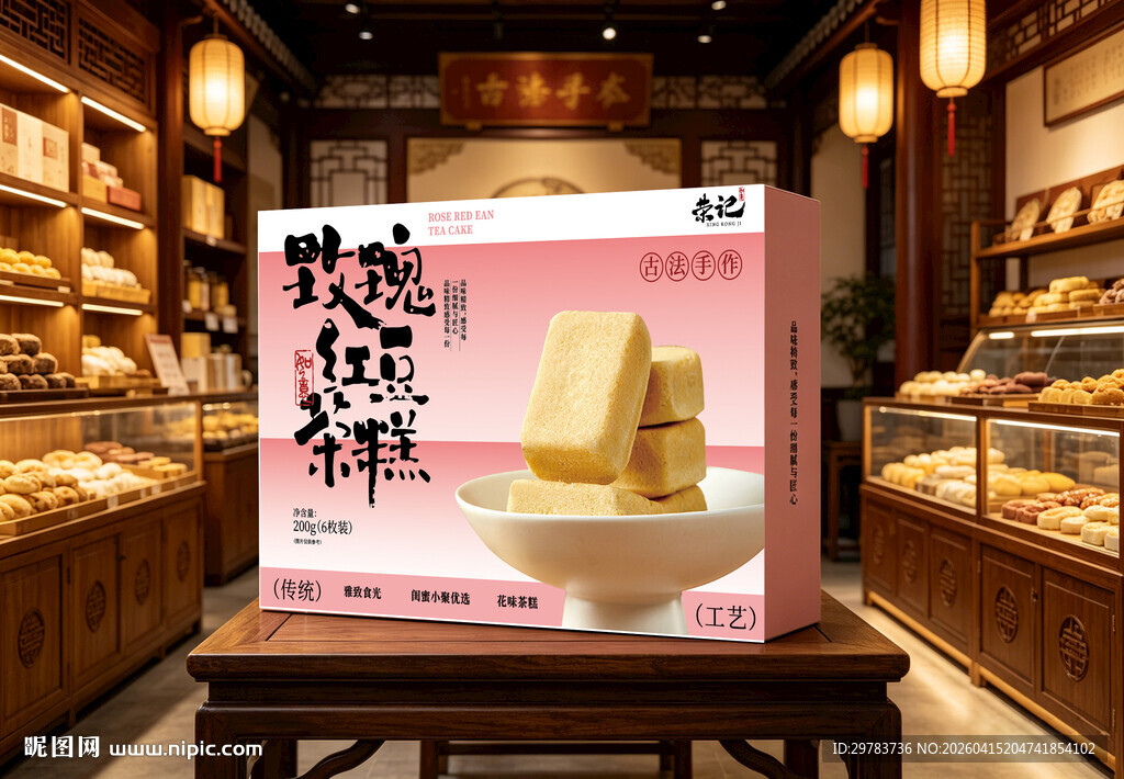 糕点包装盒设计平面展开图