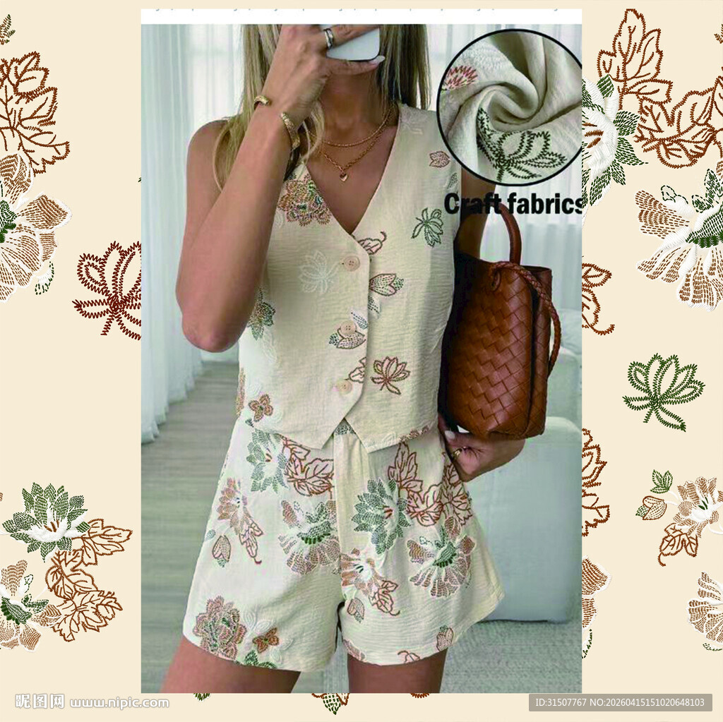 复古花卉图案背景纹理