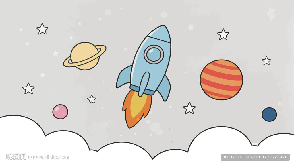 卡通星空宇宙背景