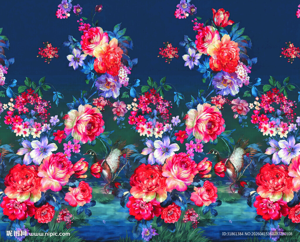 数码印花 定位花