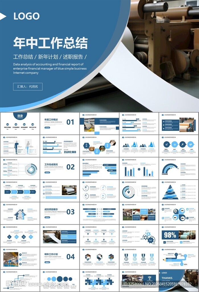 造纸行业工作总结新年计划ppt