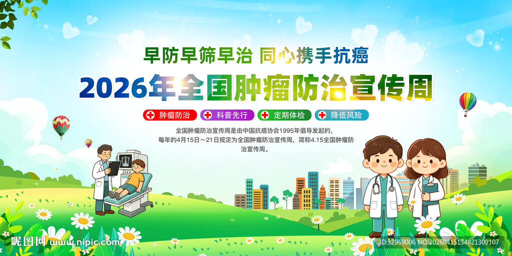 全国肿瘤防治宣传周展板