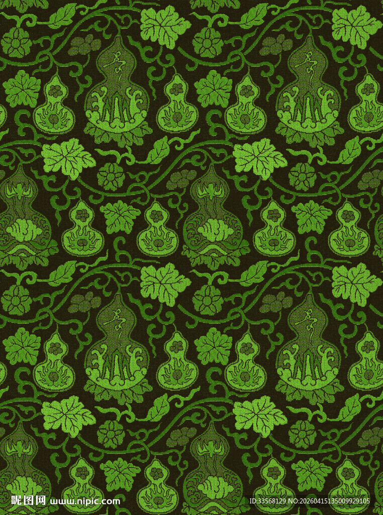 绿色植物图案无缝背景