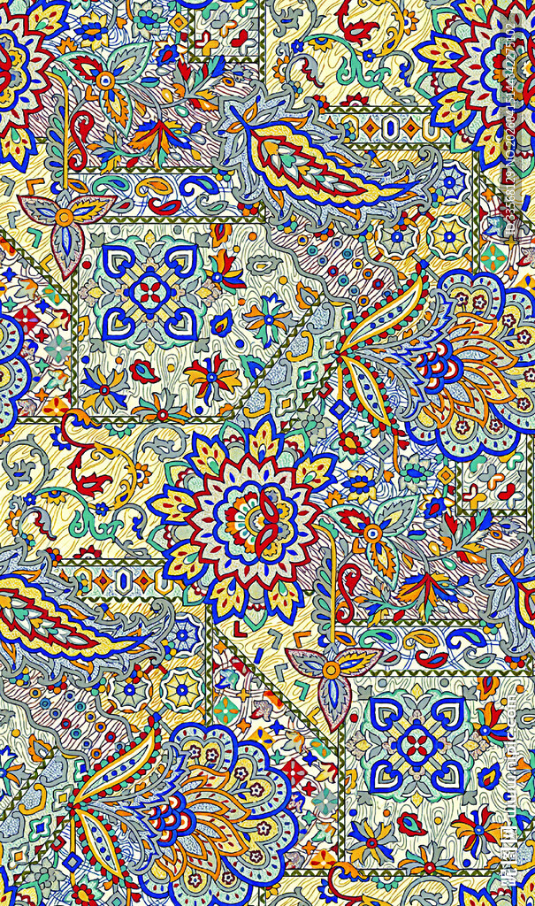 多彩民族风几何图案纹理