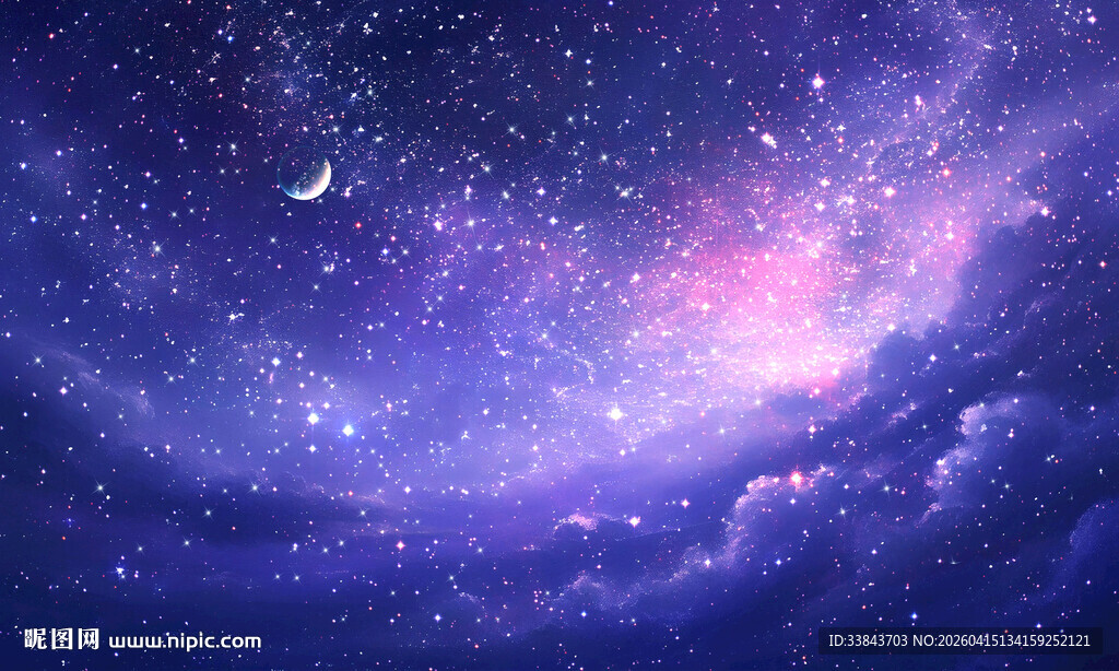紫色星空背景图