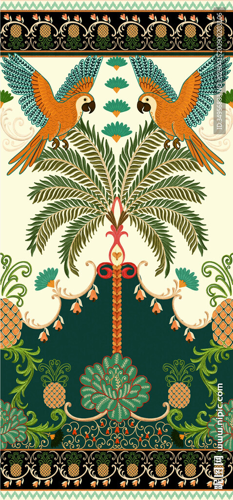 热带风情装饰艺术插画