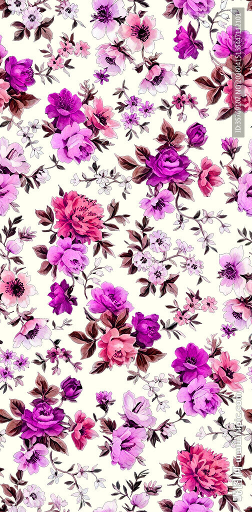 缤纷花卉图案背景