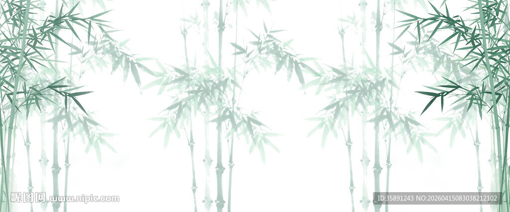 竹影新中式灯箱水墨竹子
