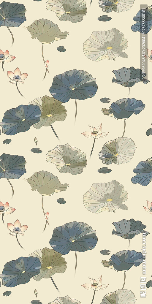 花卉图案布料纹理