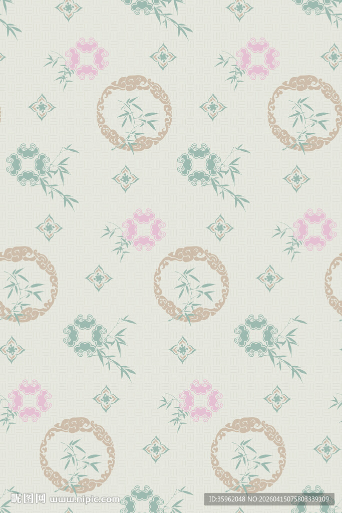 清新花卉图案背景纹理