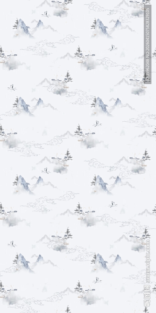 浅蓝色飞鸟图案背景纹理