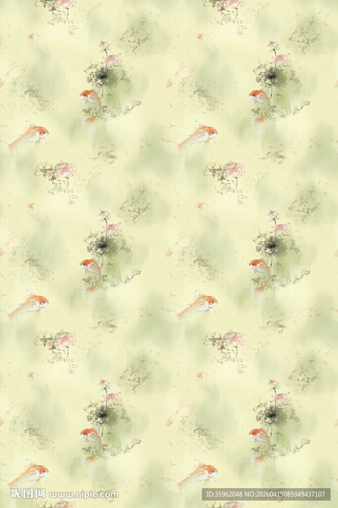 清新花鸟图案背景图