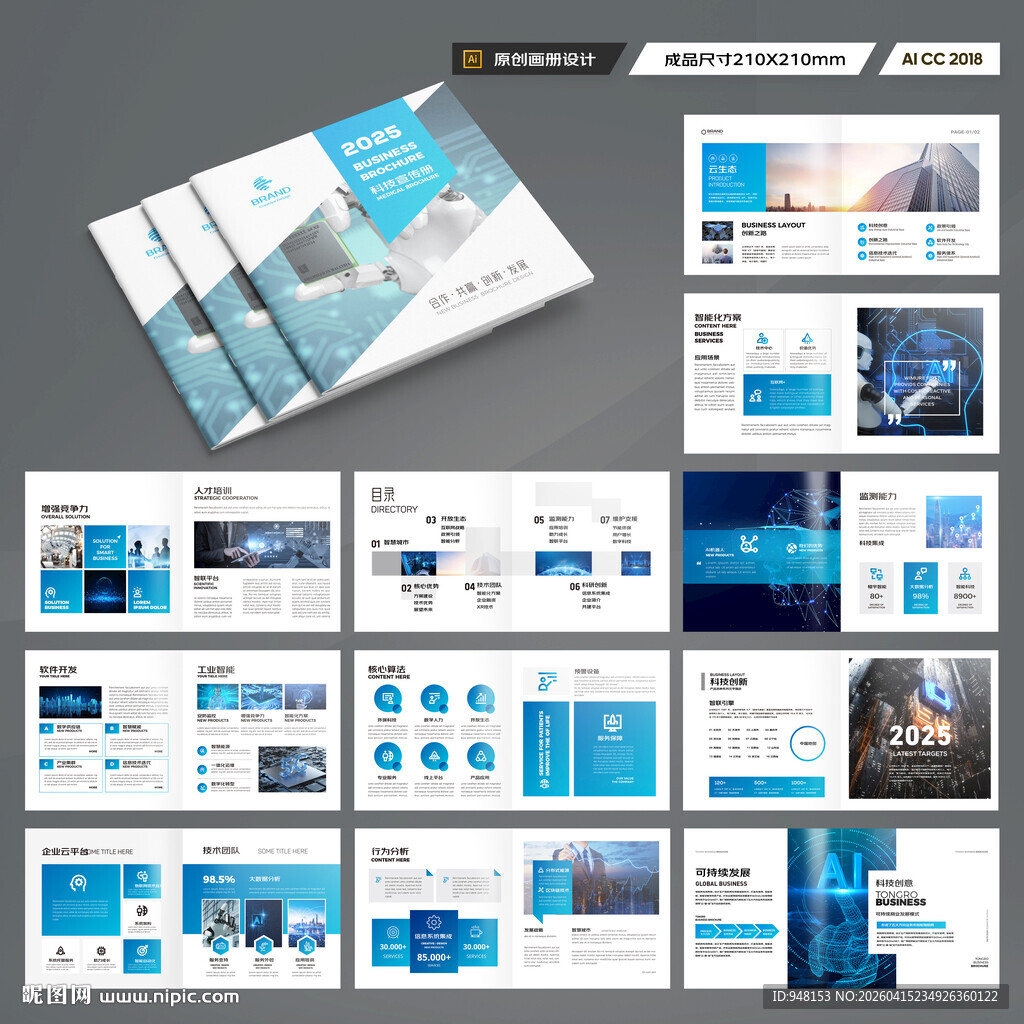 方形大数据画册