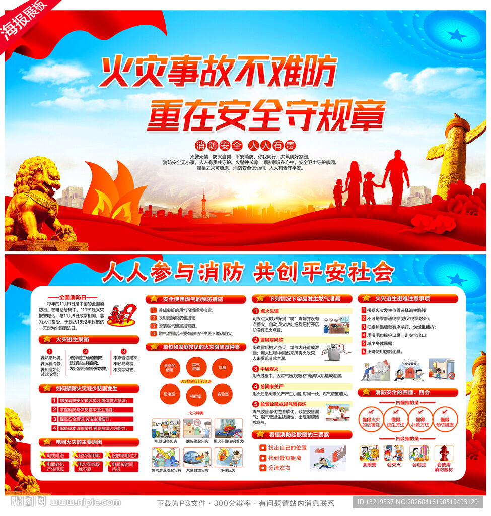 防火知识展板