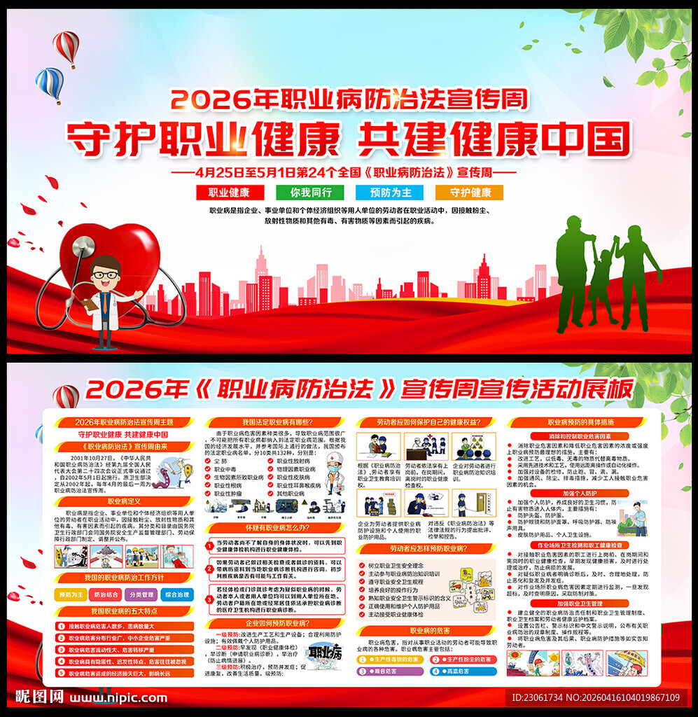 职业病防治法宣传周展板
