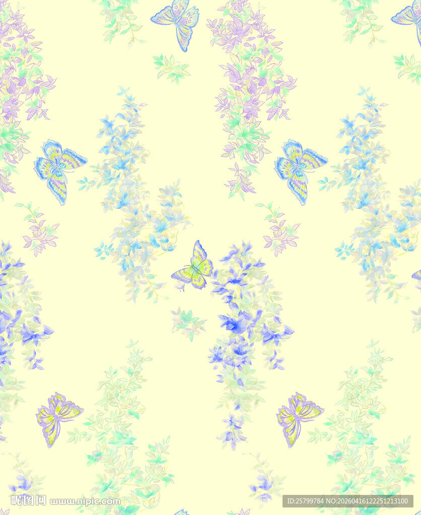 清新花卉图案背景