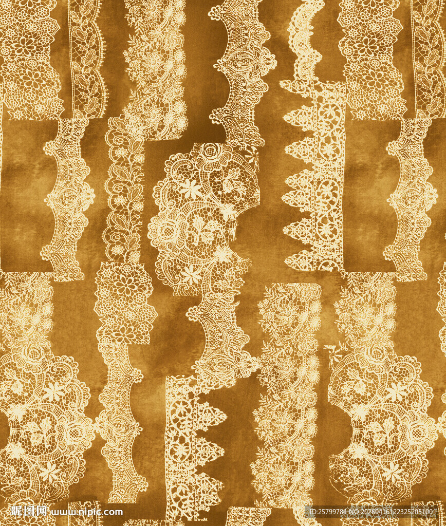 金色复古花纹图案背景