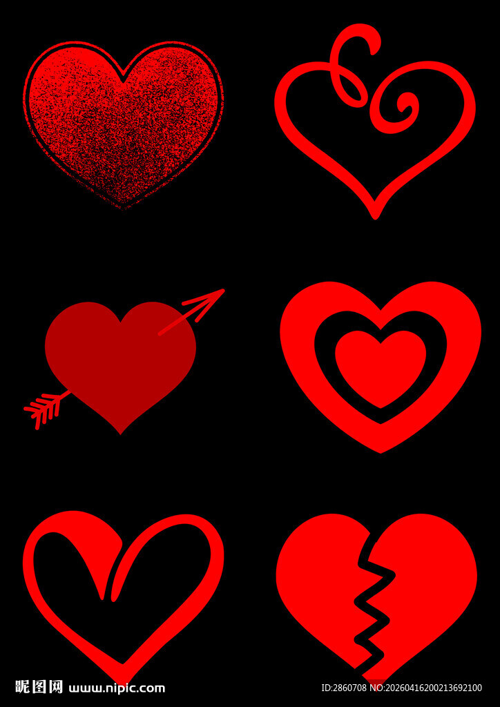 情人节感恩节心形图案集合