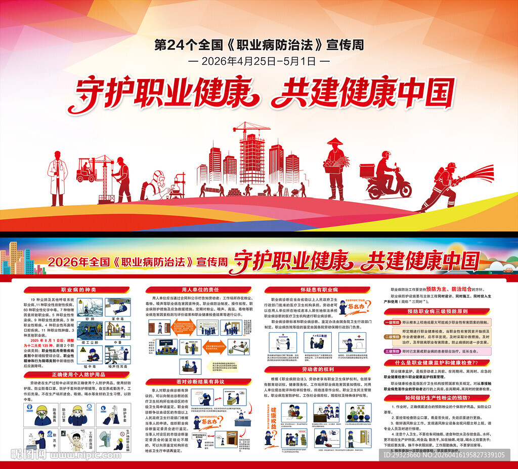 2026年职业病防治展板