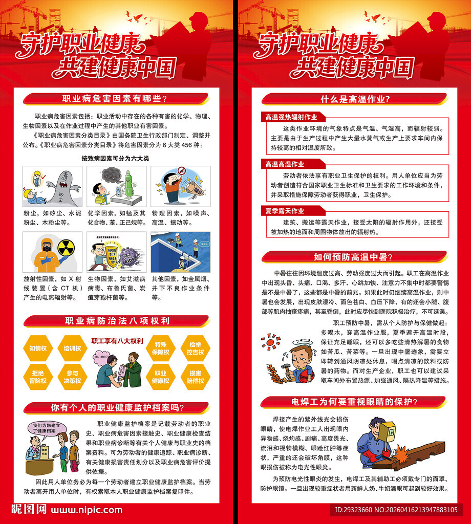 职业病防治展架