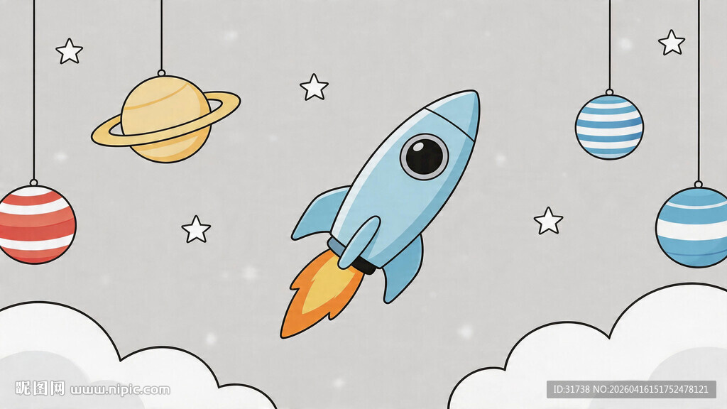 卡通星空宇宙背景