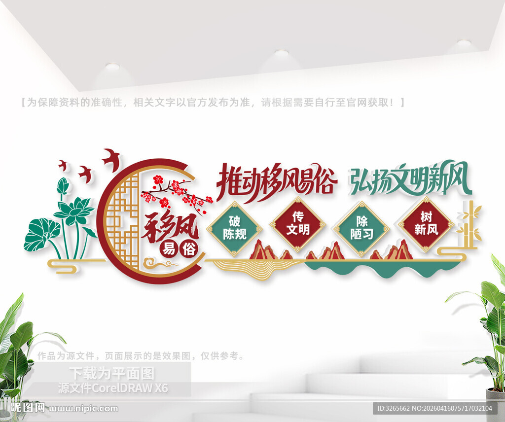 推动移风易俗社区宣传墙