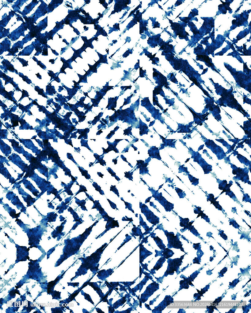 蓝白几何抽象纹理图案