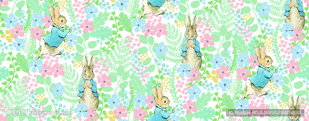 多彩花卉图案背景纹理