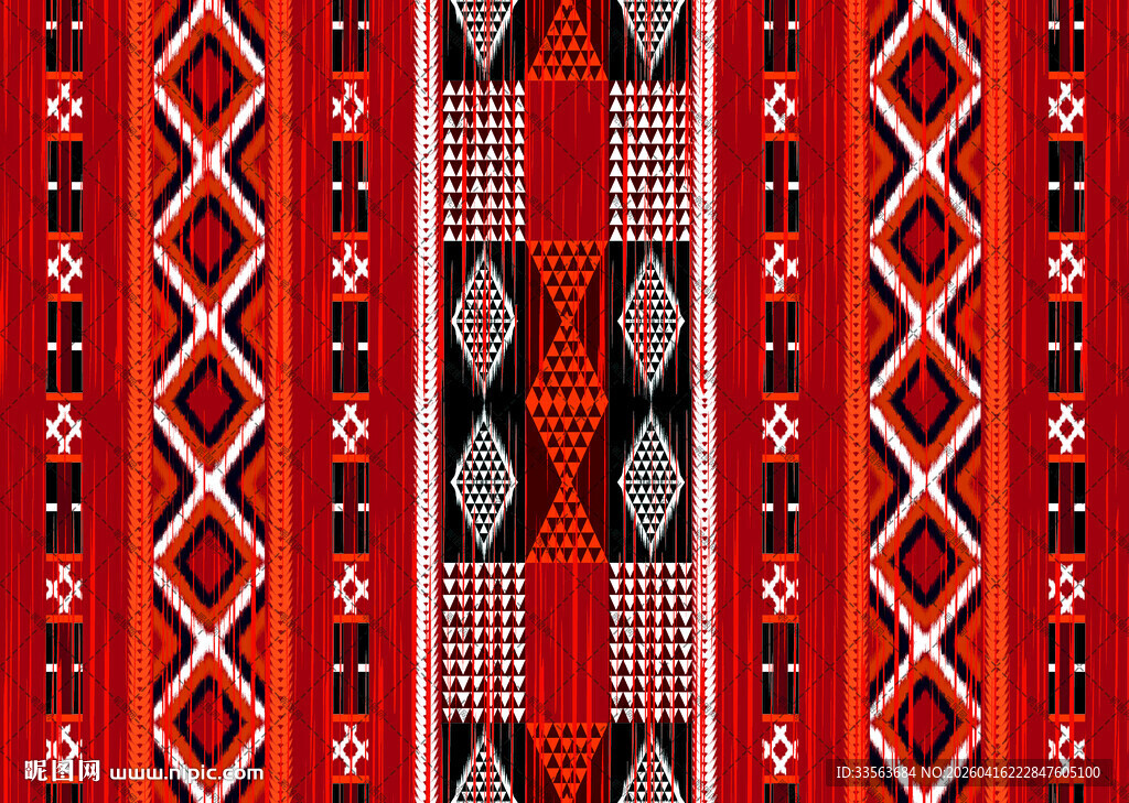 民族风几何图案织物纹理