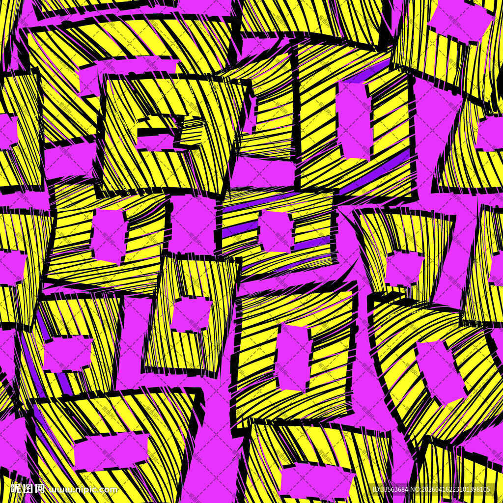 紫黄几何图案背景纹理
