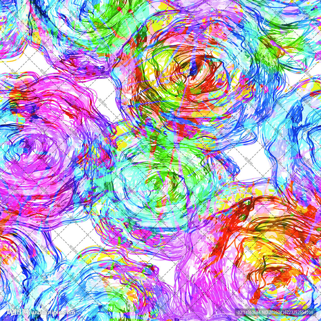 多彩抽象玫瑰花图案背景