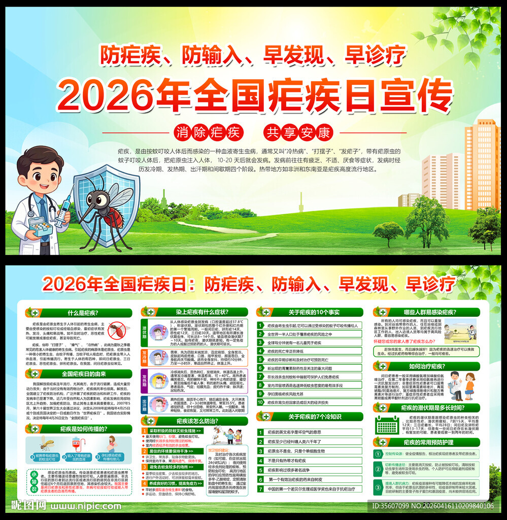 全国疟疾日展板