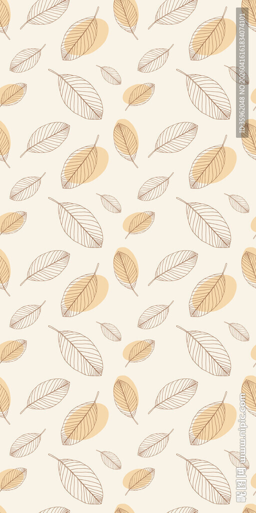 简约叶子花纹背景图案