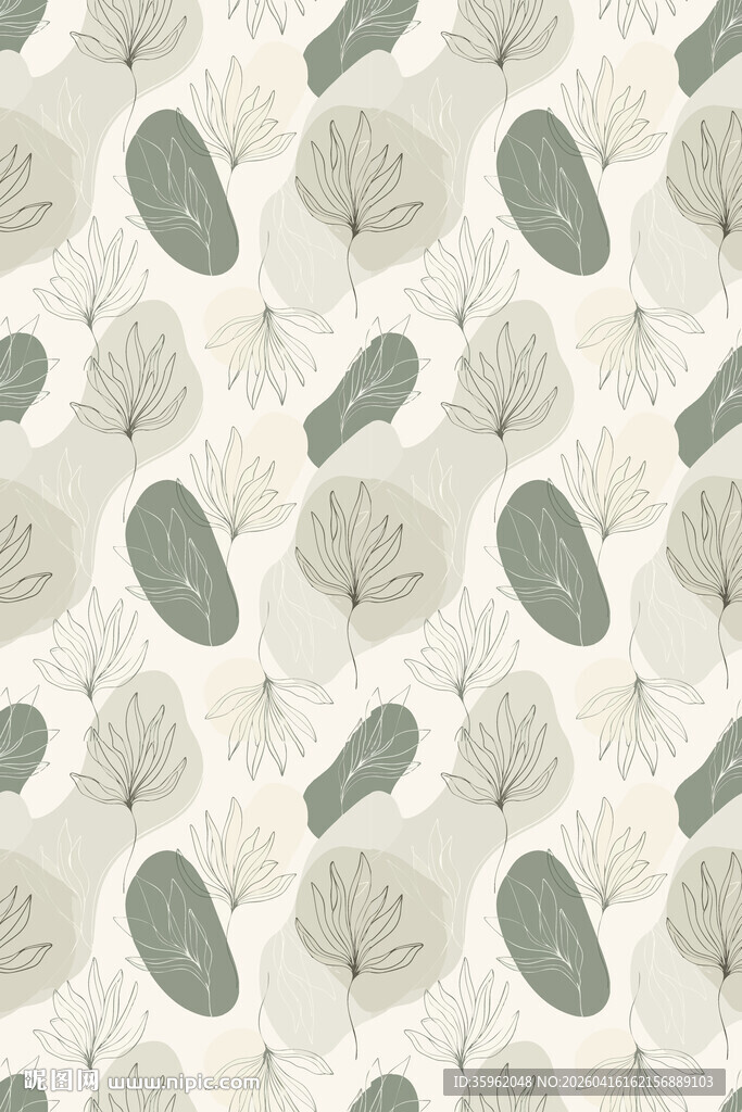 简约叶片图案背景纹理