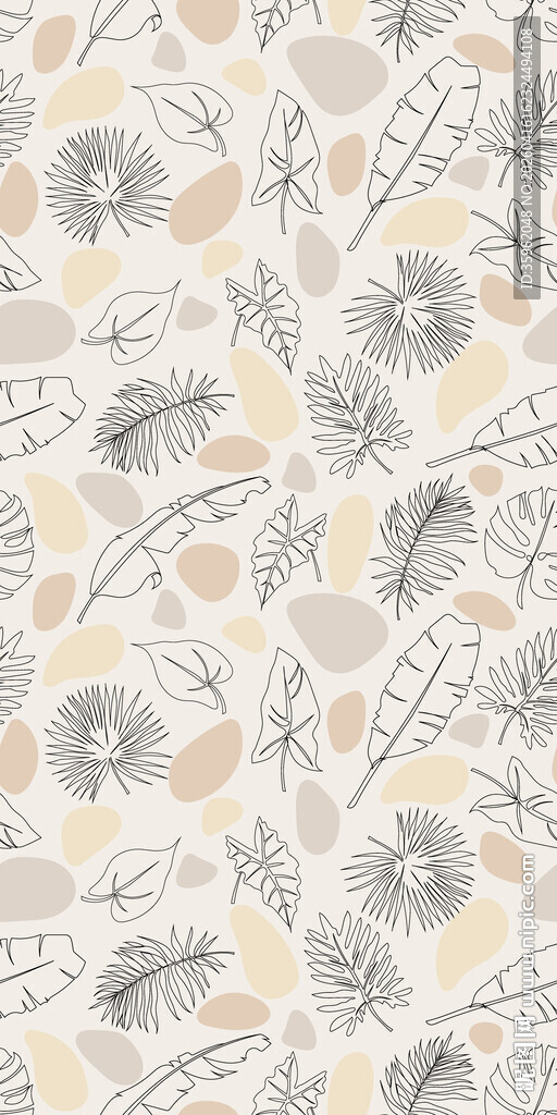 抽象几何花卉图案背景