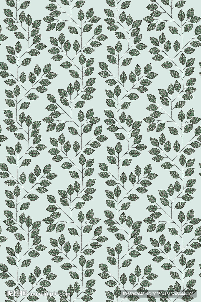 绿叶藤蔓图案背景纹理