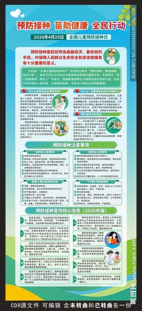2026预防接种日展架