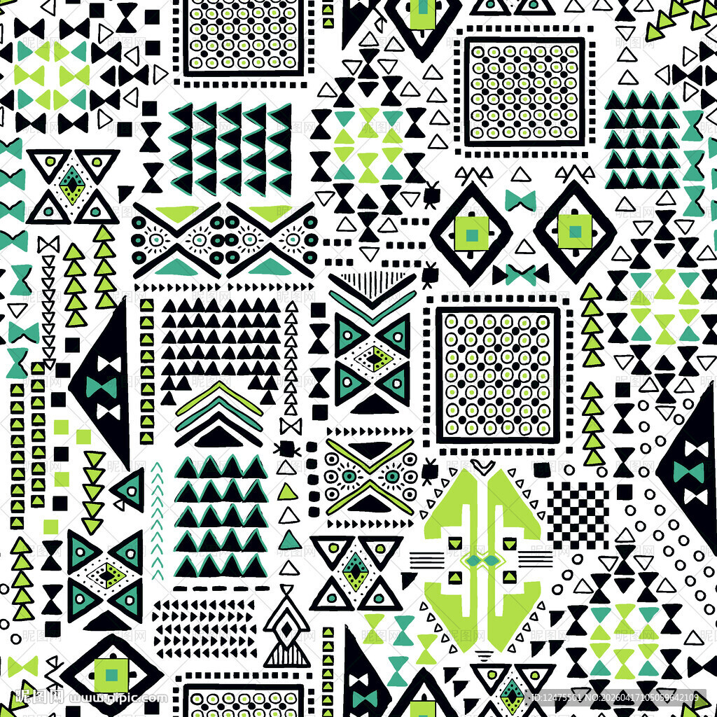 几何图案拼接装饰纹样