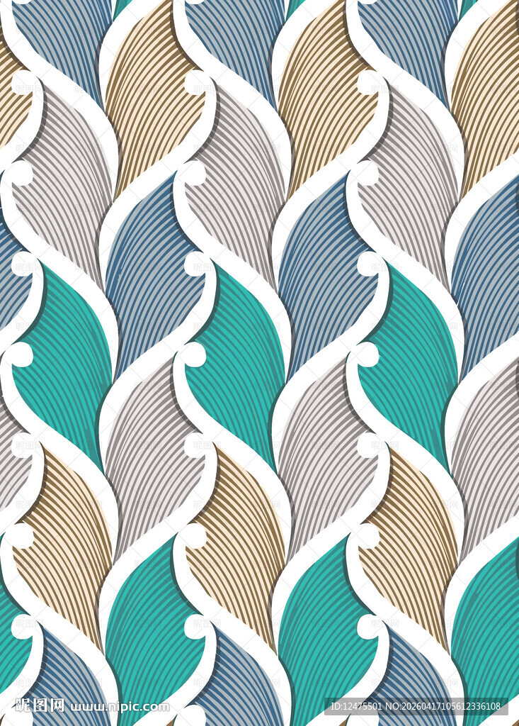 几何波浪图案纹理背景