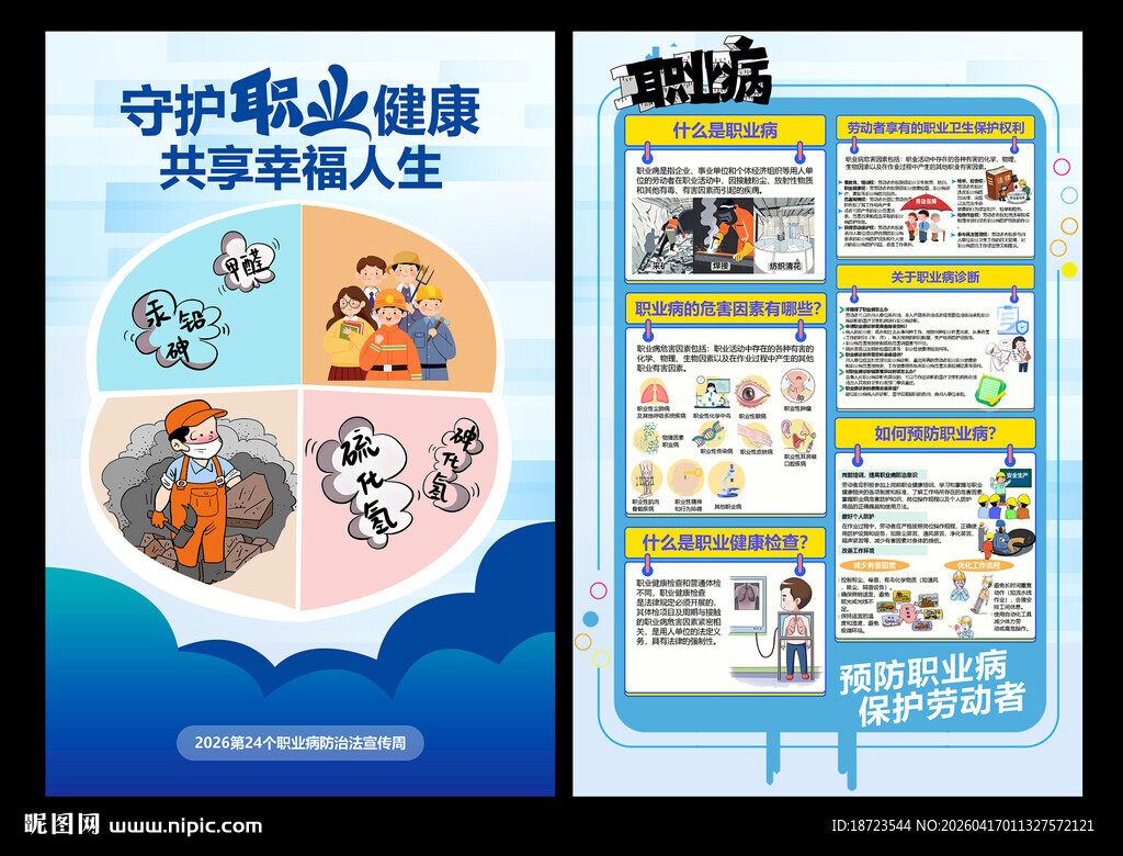 职业病防治法宣传周海报